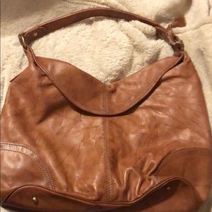Brown leather Frye shoulder bag